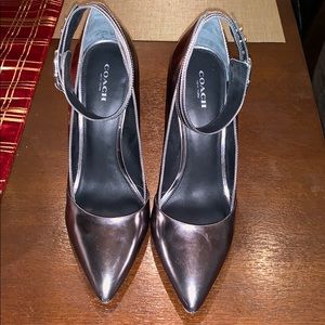 Gray Coach Pumps